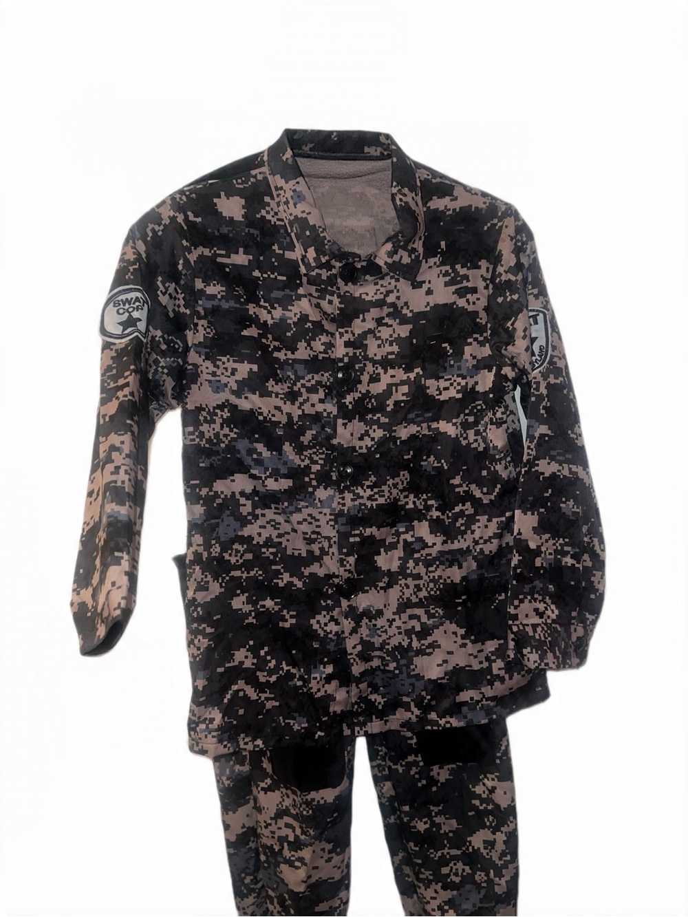 Bots Tactical SWAT Digital Camo Jacket Pants Halloween Costume  Apprx Size 10-12